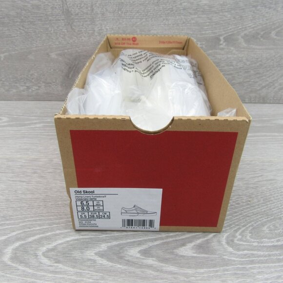 Vans Old Skool Linen Turtledove Mens Size 6.5 / Womens Size 8 NEW - Picture 13 of 14